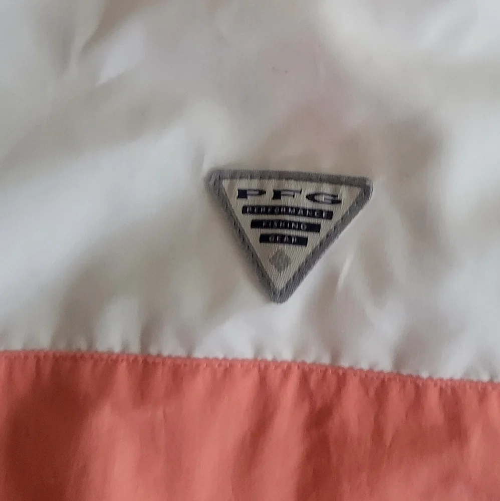 Columbia Sportswear Women's Harborside Windbreaker Hoodie - XL (Pink/White/Blue) - Picture 5 of 5